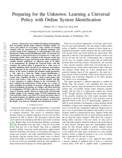 Preparing for the Unknown: Learning a Universal