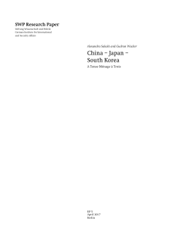 China &ndash; Japan &ndash; South Korea. A Tense M&eacute;nage &agrave; Trois