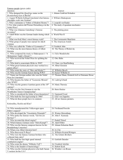 German Culture Bowl questions