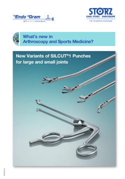New Variants of SILCUT&reg;1 Punches for large and small joints