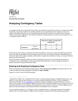 Analyzing Contingency Tables