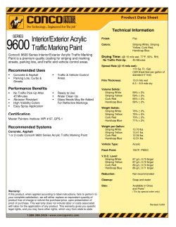Interior/Exterior Acrylic Traffic Marking Paint