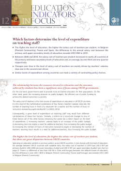 in education indicators focus