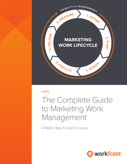 The Complete Guide to Marketing Work Management
