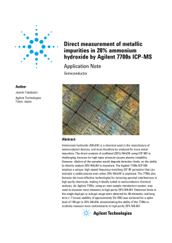 Direct measurement of metallic impurities in 20
