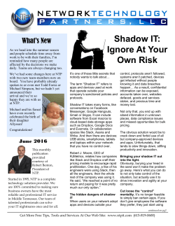 June 2016 - Network Technology Partners