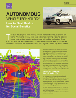 Autonomous Vehicle Technology: How to Best Realize Its Social