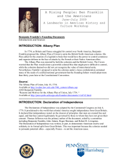 A Rising People: Ben Franklin and the Americans