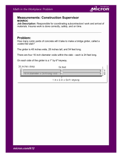 Measurements: Construction Supervisor Problem: