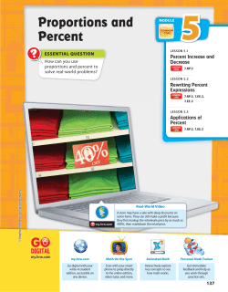 Proportions and Percent