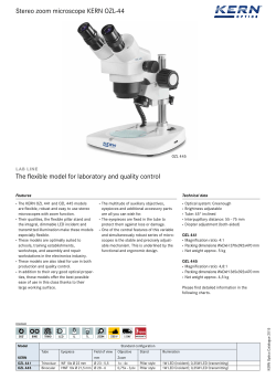 Stereo zoom microscope KERN OZL-44 The