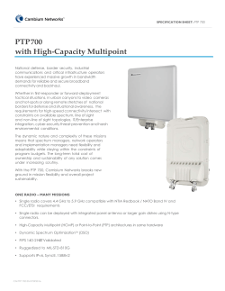 PTP 700 with High-Capacity Multipoint