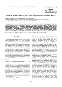 The effects and roles of CaCO3 and CaO in the carbothermic