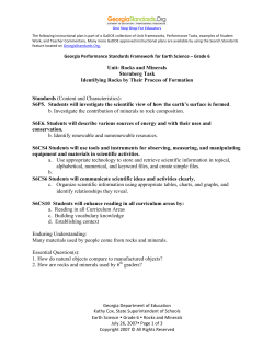 Identifying Rocks by their Process of Formation