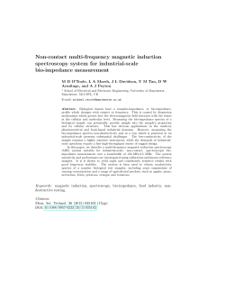 Non-contact multi-frequency magnetic induction spectroscopy