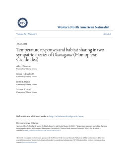 Temperature responses and habitat sharing in two sympatric