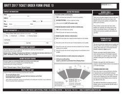 BRITT 2017 TICKET ORDER FORM (Page 1)