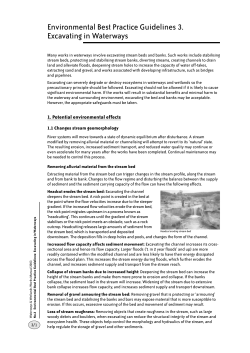 Excavating in Waterways - Department of Primary Industries, Parks