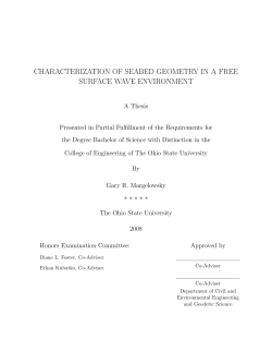 characterization of seabed geometry in a free surface wave