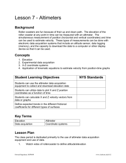 Lesson 5 - Altimeters