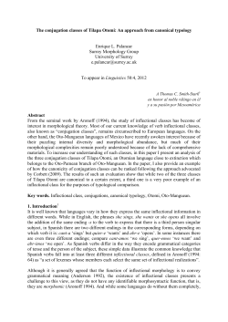 The conjugation classes of Tilapa Otomi: An