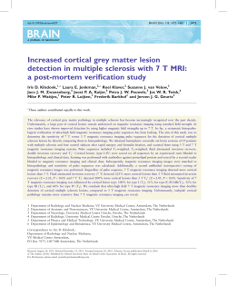 Increased cortical grey matter lesion detection in multiple sclerosis