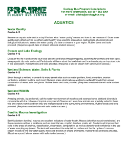 AQUATICS - Prairie Ecology Bus Center