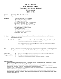 Unit 6 Study Guide Emergence of a Strong National Government A