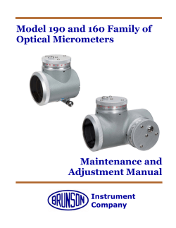 Model 190 and 160 Family of Optical Micrometers