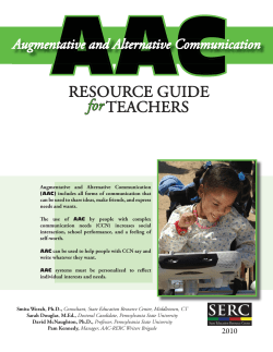ACC Resource Guide for Teachers - AAC-RERC