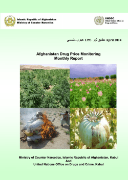 Opium Price Monitoring Apr