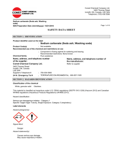 Sodium Carbonate(Soda Ash) - Comet Chemical Company Ltd.