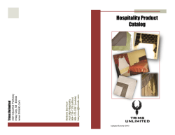 Hospitality Product Catalog