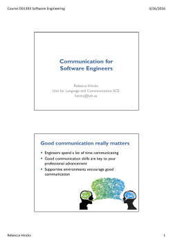 Communication for Software Engineers