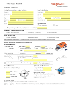 Checklist for a Solar Project 354 KB 09/2016