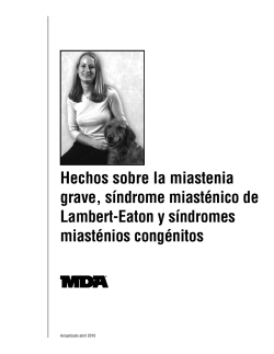 Hechos sobre la miastenia grave, sindrome miastenico de Lambert