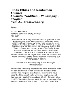 Hindu Ethics and Nonhuman Animals
