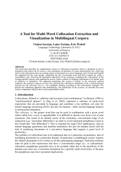 A Tool for Multi-Word Collocation Extraction and Visualization in