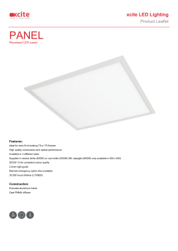 Product leaflet - xcite LED Lighting