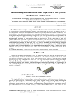 The methodology of Iranian curved arches (Sagh) based on their