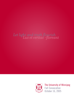 Autumn 2005 - The University of Winnipeg