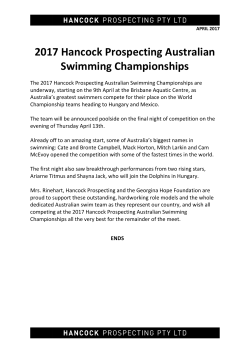 2017 Hancock Prospecting Australian Swimming Championships