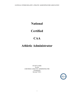 exam study guide - National Interscholastic Athletic Administrators