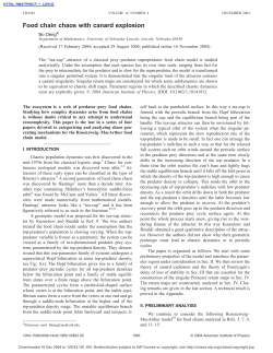 Food chain chaos with canard explosion