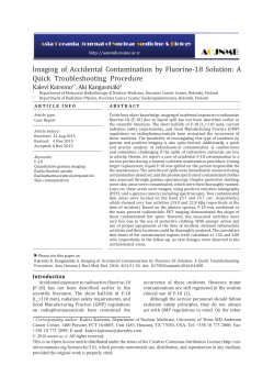 Imaging of Accidental Contamination by Fluorine
