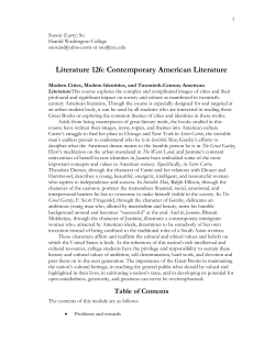 Modern Cities and Identities - National Great Books Curriculum