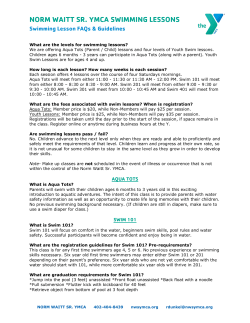 Swimming Lessons FAQs.