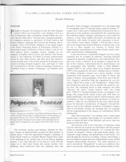 TeA I liNG GAUGUIN: PAClnC STUDI AND POS