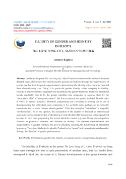fluidity of gender and identity in eliot`s