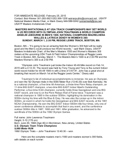 News Release - USA Masters Track and Field